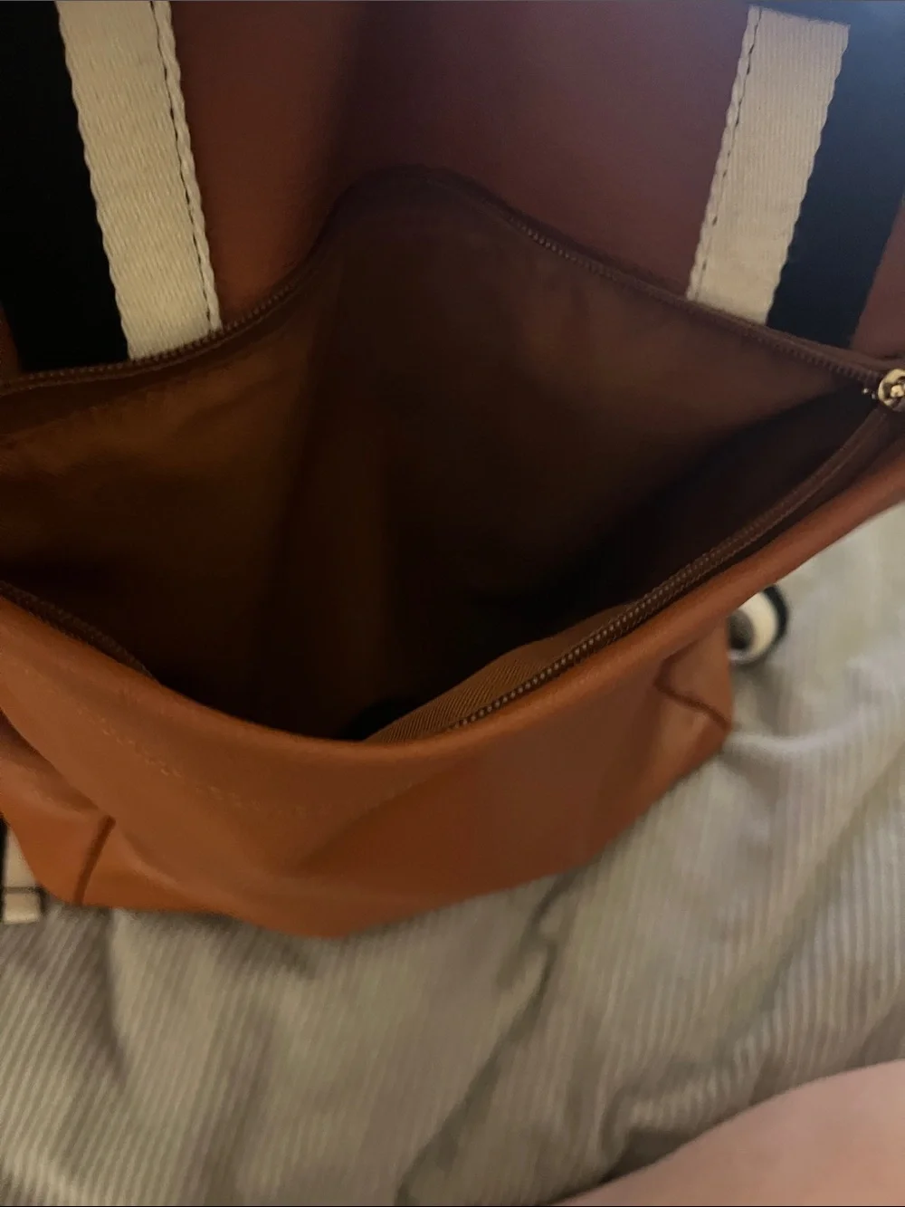Tote Backpack in Cognac Brown